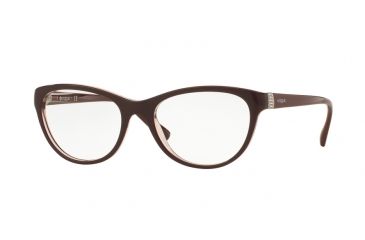 Image of Vogue VO2938BF Single Vision Prescription Eyeglasses 2387-54 - Top Dk Bordeaux/pink Transp Frame