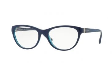 Image of Vogue VO2938BF Single Vision Prescription Eyeglasses 2388-54 - Top Dark Blue/blue Transp Frame