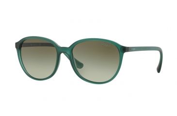 Image of Vogue VO2939S Progressive Prescription Sunglasses VO2939S-22668E-55 - Lens Diameter 55 mm, Frame Color Pine Green Transparent