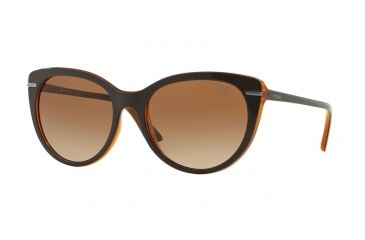 Image of Vogue VO2941S Sunglasses 227913-56 - Top Brown/Orange Transp Frame, Brown Gradient Lenses