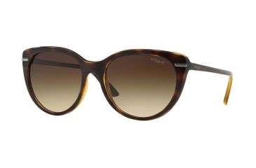Image of Vogue VO2941S Sunglasses W65613-56 - Dark Havana Frame, Brown Gradient Lenses