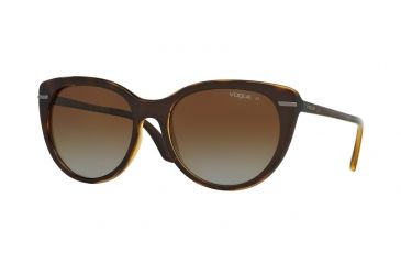 Image of Vogue VO2941S Sunglasses W656T5-56 - Dark Havana Frame, Polar Brown Gradient Lenses