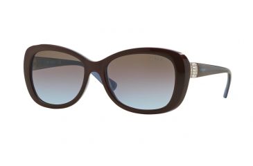 Image of Vogue VO2943SB Sunglasses 201148-55 - Light Brown/Opal Azure Frame, Azure Grad Pink Grad Brown Lenses