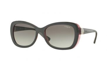 Image of Vogue VO2943SB Sunglasses 239011-55 - Top Light Grey/pink Frame, Grey Gradient Lenses