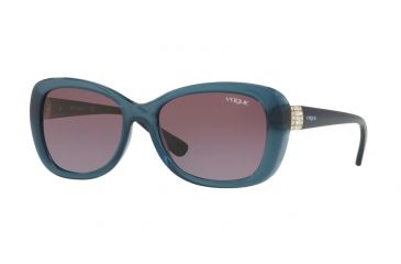 Image of Vogue VO2943SB Sunglasses 25348H-55 - Opal Light Blue Frame, Violet Gradient Lenses
