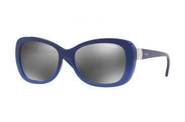 Image of Vogue VO2943SB Sunglasses 25596G-55 - Opal Blue Gradient Blue Frame, Grey Mirror Silver Lenses