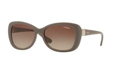 Image of Vogue VO2943SB Sunglasses 259613-55 - Opal Mud Frame, Brown Gradient Lenses