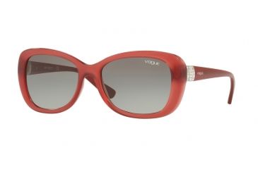 Image of Vogue VO2943SB Sunglasses 261211-55 - Opal Red Frame, Grey Gradient Lenses