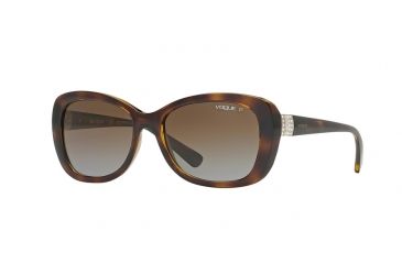Image of Vogue VO2943SB Sunglasses W656T5-55 - Dark Havana Frame, Polar Brown Gradient Lenses