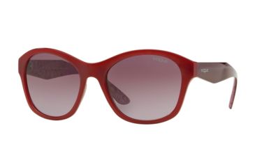Image of Vogue VO2991S Single Vision Prescription Sunglasses VO2991S-23408H-56 - Lens Diameter 56 mm, Frame Color Red