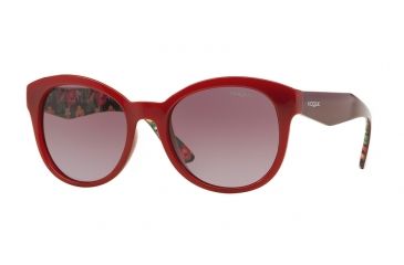 Image of Vogue VO2992S Single Vision Prescription Sunglasses VO2992S-23408H-53 - Lens Diameter 53 mm, Frame Color Red