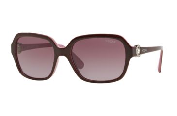 Image of Vogue VO2994SB Single Vision Prescription Sunglasses VO2994SB-23218H-57 - Lens Diameter 57 mm, Frame Color Eggplant Violet/opal Pink