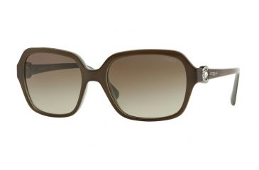 Image of Vogue VO2994SB Single Vision Prescription Sunglasses VO2994SB-23228E-57 - Lens Diameter 57 mm, Frame Color Top Green Mud/opal Azure