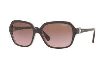 Image of Vogue VO2994SB Single Vision Prescription Sunglasses VO2994SB-248514-57 - Lens Diameter 57 mm, Frame Color Top Dk Violet/Violet Transp