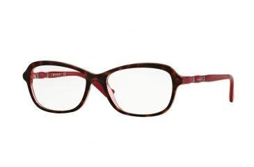 Image of Vogue VO2999BF Progressive Prescription Eyeglasses 2343-54 - Top Dark Havana/pink Crystal Frame