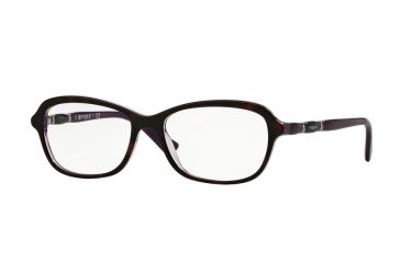 Image of Vogue VO2999BF Progressive Prescription Eyeglasses 2344-54 - Top Dark Havana/violet Crystal Frame