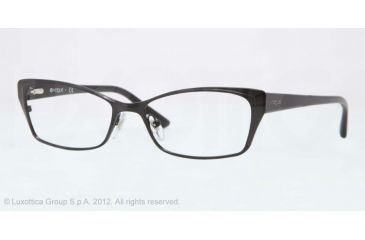 Image of Vogue VO3865 Eyeglass Frames 352-52 - Black Frame, Demo Lens Lenses
