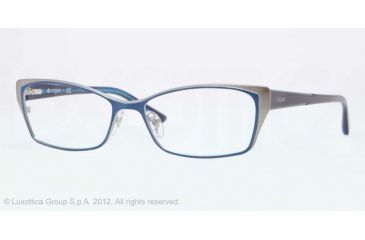 Image of Vogue VO3865 Eyeglass Frames 929-52 - Gunmetal Sand Blue Frame, Demo Lens Lenses