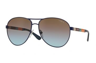 Image of Vogue VO3977S Single Vision Prescription Sunglasses VO3977S-982S48-60 - Lens Diameter 60 mm, Frame Color Matte Blue