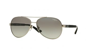 Image of Vogue VO3997S Single Vision Prescription Sunglasses VO3997S-323-11-58 - Lens Diameter 58 mm, Frame Color Brushed Silver