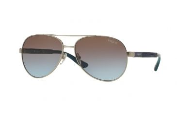 Image of Vogue VO3997S Single Vision Prescription Sunglasses VO3997S-323-48-58 - Lens Diameter 58 mm, Frame Color Brushed Silver
