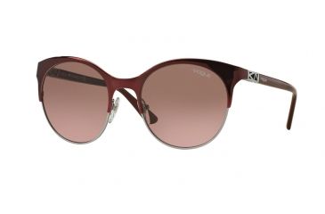 Image of Vogue VO4006S Single Vision Prescription Sunglasses VO4006S-812-14-53 - Lens Diameter 53 mm, Frame Color Boredaux/silver