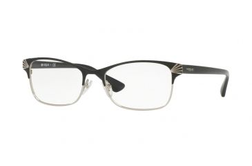 Image of Vogue VO4009 Single Vision Prescription Eyeglasses 352-52 - Black/Silver Frame