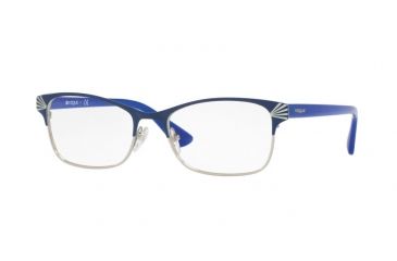 Image of Vogue VO4009 Single Vision Prescription Eyeglasses 5016-52 - Electric Blue/silver Frame