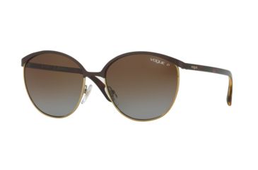 Image of Vogue VO4010S Single Vision Prescription Sunglasses VO4010S-997-T5-57 - Lens Diameter 57 mm, Frame Color Brown/Gold