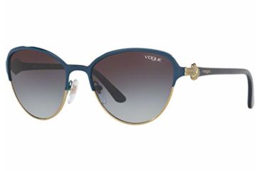 Image of Vogue VO4012S Progressive Prescription Sunglasses VO4012S-50068G-55 - Lens Diameter 55 mm, Frame Color Blue/pale Gold