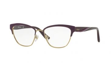 Image of Vogue VO4033 Single Vision Prescription Eyeglasses 5028-51 - Violet/pale Gold Frame