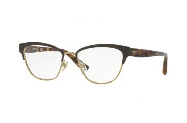 Image of Vogue VO4033 Single Vision Prescription Eyeglasses 997-51 - Brown/Pale Gold Frame