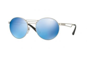 Image of Vogue VO4044S Single Vision Prescription Sunglasses VO4044S-323-55-52 - Lens Diameter 52 mm, Frame Color Brushed Silver