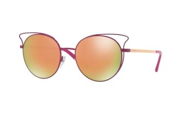 Image of Vogue VO4048S Sunglasses 50535R-52 - Pastel Fuxia Frame, Grey Mirror Rose Gold Lenses