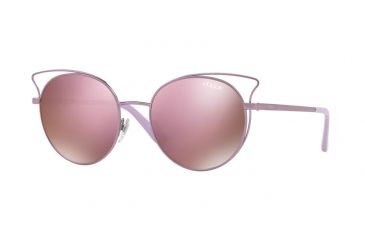 Image of Vogue VO4048S Sunglasses 50765R-52 - Matte Pink Frame, Dark Brown Mirror Pink Lenses