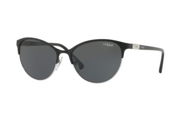 Image of Vogue VO4058SB Single Vision Prescription Sunglasses VO4058SB-352-87-56 - Lens Diameter 56 mm, Frame Color Matte Black/Silver