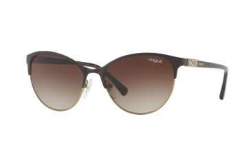 Image of Vogue VO4058SB Single Vision Prescription Sunglasses VO4058SB-997-13-56 - Lens Diameter 56 mm, Frame Color Brown/Pale Gold