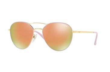Image of Vogue VO4060S Single Vision Prescription Sunglasses VO4060S-50245R-54 - Lens Diameter 54 mm, Frame Color Gold/pink