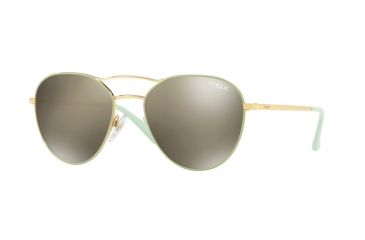 Image of Vogue VO4060S Single Vision Prescription Sunglasses VO4060S-50655A-54 - Lens Diameter 54 mm, Frame Color Gold Green