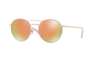 Image of Vogue VO4061S Single Vision Prescription Sunglasses VO4061S-50245R-52 - Lens Diameter 52 mm, Frame Color Gold/pink