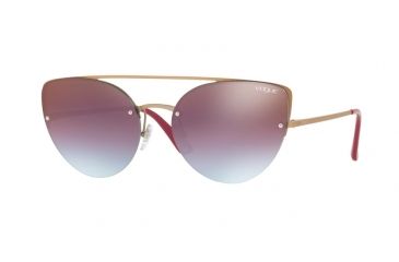 Image of Vogue VO4074S Single Vision Prescription Sunglasses VO4074S-5075H7-57 - Lens Diameter 57 mm, Frame Color Matte Light Pink Gold