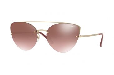 Image of Vogue VO4074S Single Vision Prescription Sunglasses VO4074S-848-H8-57 - Lens Diameter 57 mm, Frame Color Matte Pale Gold