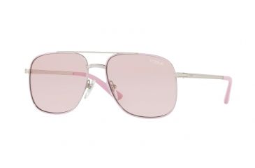 Image of Vogue VO4083S Single Vision Prescription Sunglasses VO4083S-323-5-55 - Lens Diameter 55 mm, Frame Color Silver/Pink