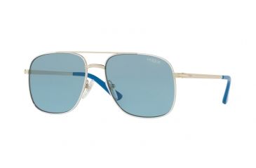 Image of Vogue VO4083S Single Vision Prescription Sunglasses VO4083S-848-80-55 - Lens Diameter 55 mm, Frame Color Pale Gold/white
