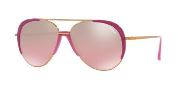 Image of Vogue VO4097S Progressive Prescription Sunglasses VO4097S-50757A-58 - Lens Diameter 58 mm, Frame Color Light Rose Gold