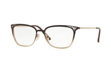 Image of Vogue VO4103 Eyeglass Frames 997-50 - Top Brown Grad On Pale Gold Frame