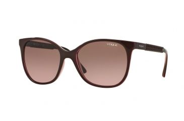 Image of Vogue VO5032S Single Vision Prescription Sunglasses VO5032S-226214-54 - Lens Diameter 54 mm, Frame Color Top Bordeaux/Glitter Pink