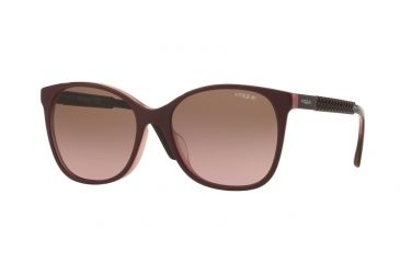 Image of Vogue VO5032SF Single Vision Prescription Sunglasses VO5032SF-226214-54 - Lens Diameter 54 mm, Frame Color Top Bordeaux/transparent Pink