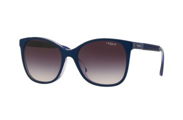 Image of Vogue VO5032SF Single Vision Prescription Sunglasses VO5032SF-238436-54 - Lens Diameter 54 mm, Frame Color Top Dark Blue/violet Transp