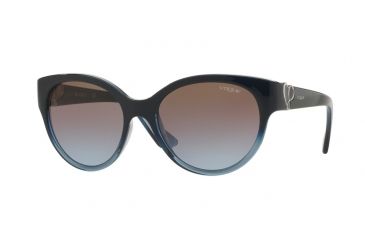 Image of Vogue VO5035S Progressive Prescription Sunglasses VO5035S-237948-56 - Lens Diameter 56 mm, Frame Color Dark Blue Grad Transp Azure